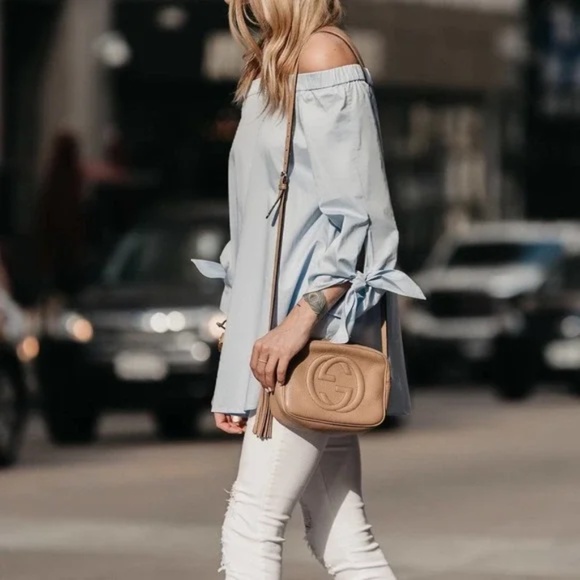 New Tibi Style Satin Poplin Off-the-shoulder Sculpted Tunic Top - Picture 5 of 6